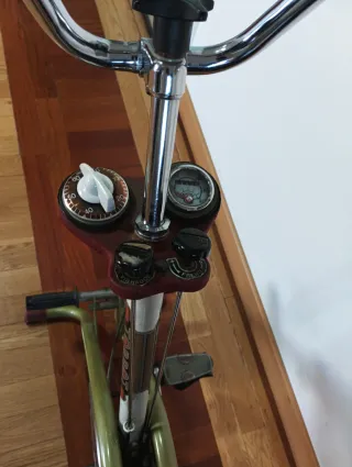 Bicicleta Estática Roja y Verde Con función Remo
