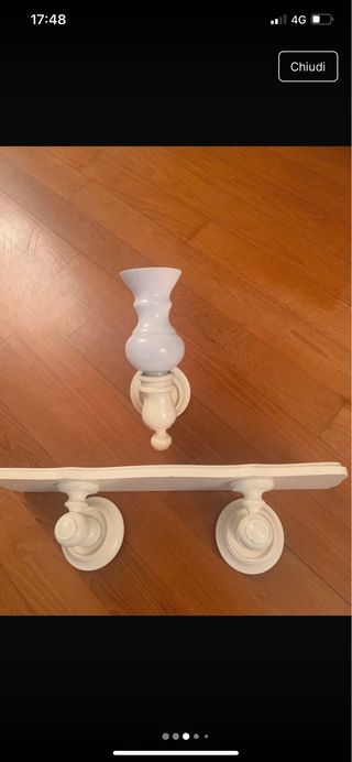 Mensola con applique vintage anni '60