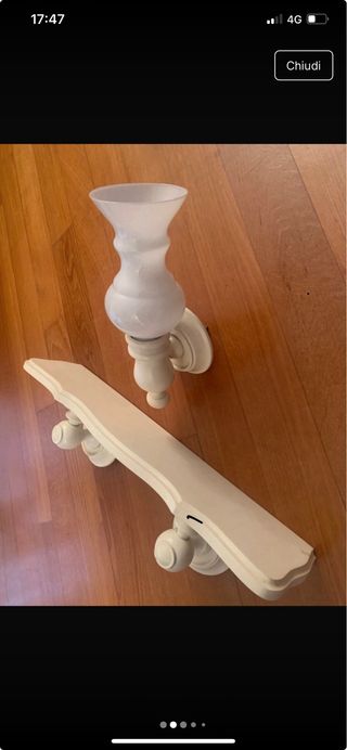 Mensola con applique vintage anni '60