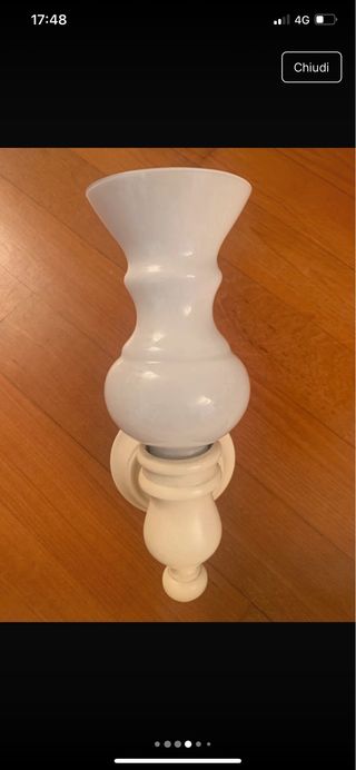 Mensola con applique vintage anni '60