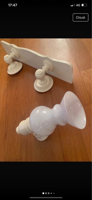 Mensola con applique vintage anni '60