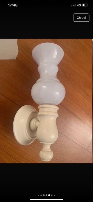 Mensola con applique vintage anni '60