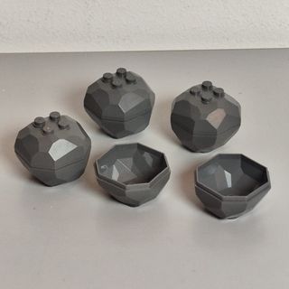 Lego Rocce Massi Grigie 5 Pezzi