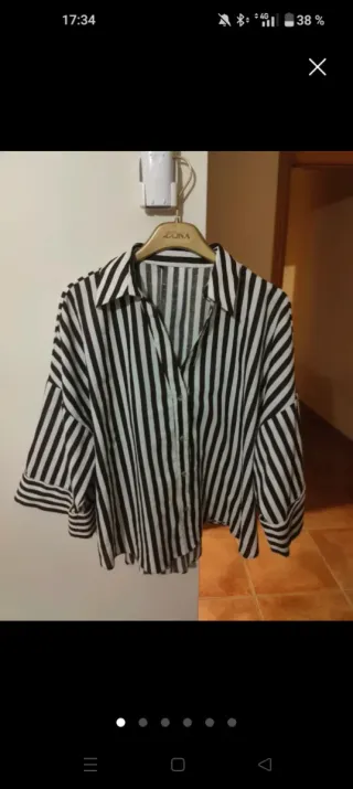 2 Camisas Zara Rayas Azul Blanco por 11€