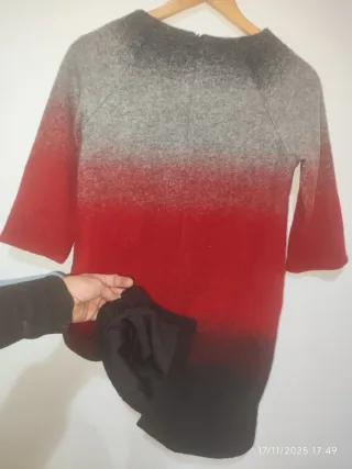 Vestido de punto lana degradado