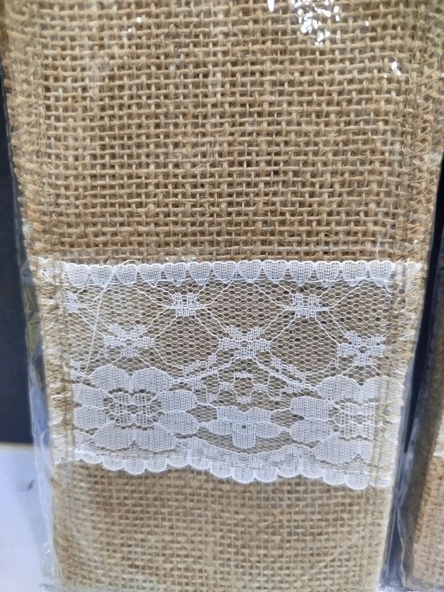 20 Bolsas Arpillera Cubiertos