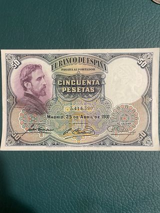Billete 50 pesetas Banco de España 1931