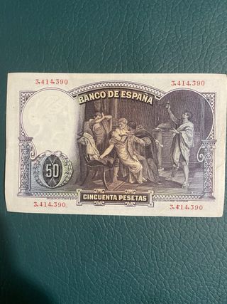 Billete 50 pesetas Banco de España 1931
