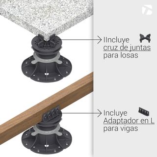 50 Soportes regulables tarima flotante