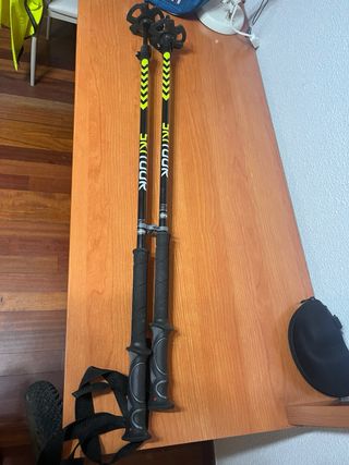 Raquetas de nieve y bastones de esquí