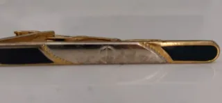 Pisacorbata bicolor negro y dorado