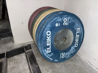 Kit Gimnasio Eleiko Mancuernas y Discos
