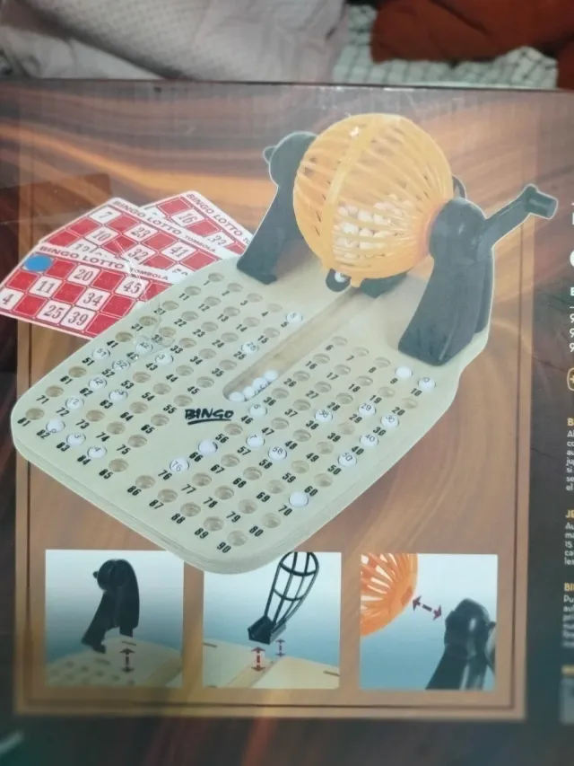 Bingo de madera con accesorios juegos de mesa