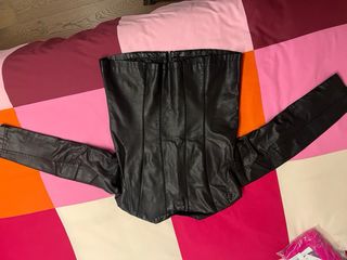 Giubbotto donna ecopelle nero