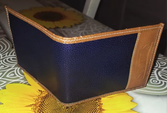 Portafoglio uomo Scott's blu e marrone