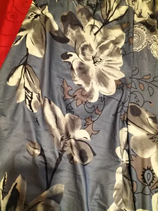 Pantalón ancho estampado floral mujer