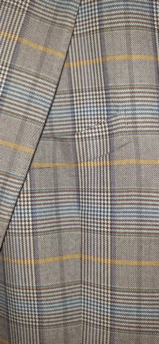 Americana cuadros marrón y gris Talla 56