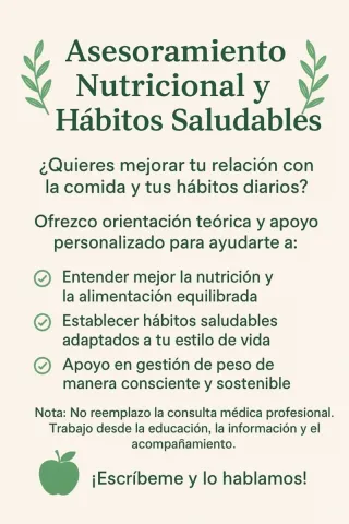Asesoramiento Nutricional y Hábitos Saludables