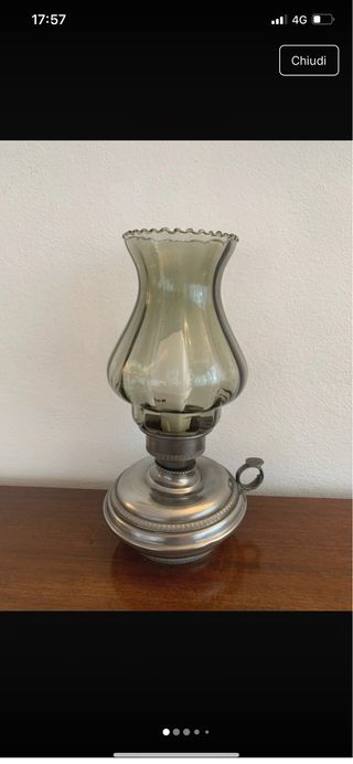 Lampada provenienza Venezia in Peltro Anni '50