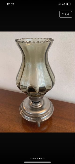 Lampada provenienza Venezia in Peltro Anni '50