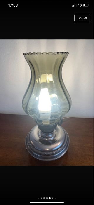 Lampada provenienza Venezia in Peltro Anni '50