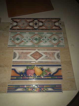 Cenefas diferentes medidas y colores