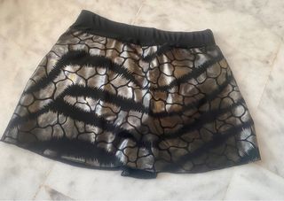 Falda patinaje artístico plateada