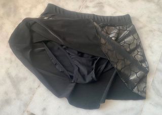 Falda patinaje artístico plateada