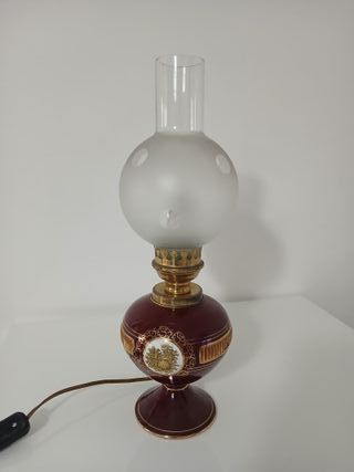 Lampada da tavolo antica in porcellana