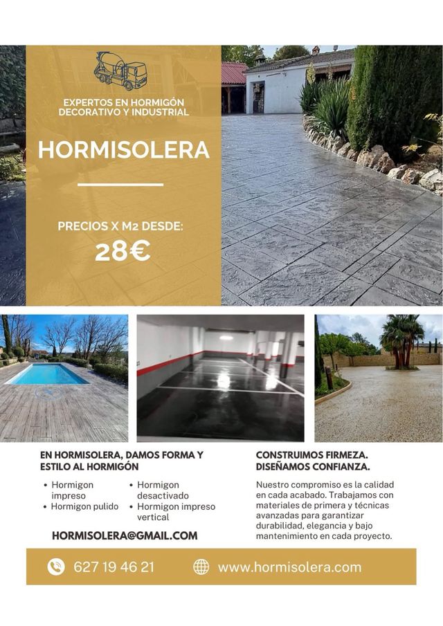 Revestimientos de hormigón decorativo e industrial