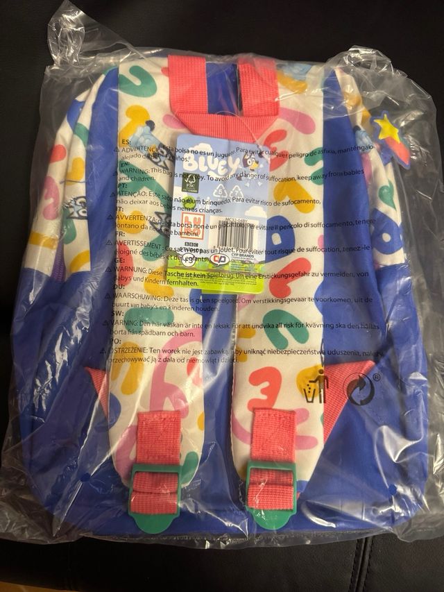 Mochila Bluey 3D Nueva Sin Abrir
