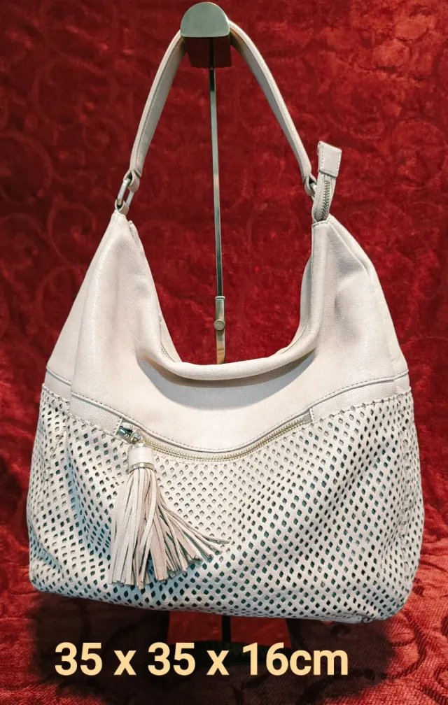 Borsa Saba Beige Pelle Forata
