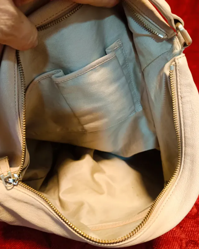 Borsa Saba Beige Pelle Forata