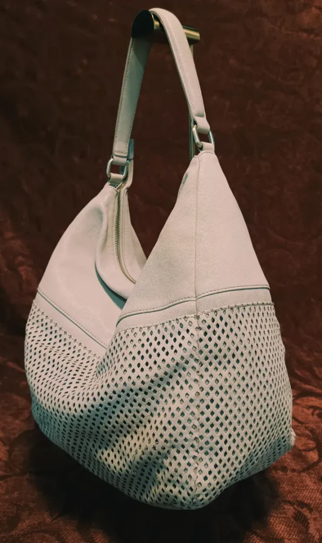 Borsa Saba Beige Pelle Forata