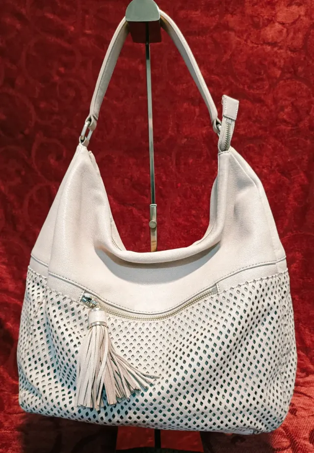 Borsa Saba Beige Pelle Forata