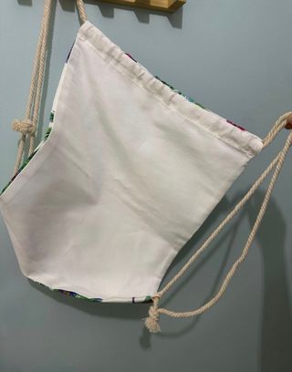 Mochila de cuerdas con flamencos