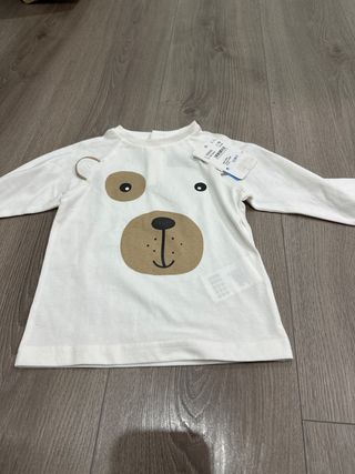 Camiseta manga larga niño oso