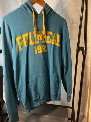 Sudadera Pull&Bear Teal Talla M