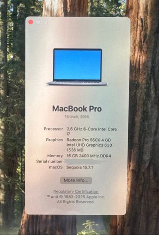 MacBook Pro 15 2018 Gris Espacial