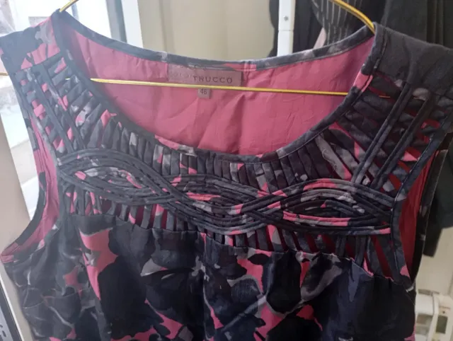 Vestido Trucco Negro y Rosa