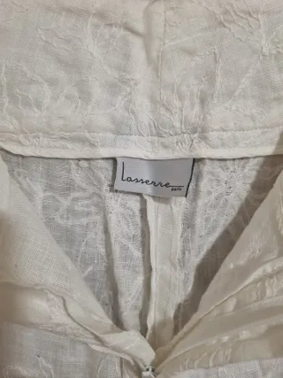 Pantalón Lasserre bordado blanco