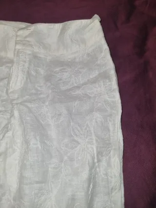 Pantalón Lasserre bordado blanco