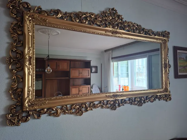 Espejo Vintage Dorado Grande