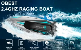 Lancha teledirigida RC 2.4 GHz Recargable NUEVA