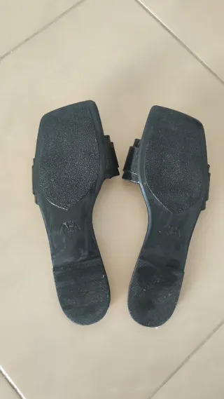 Sandalias Zara Negras Hebilla Talla 38