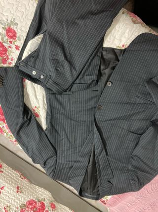 Completo uomo grigio gessato