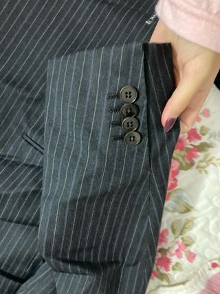 Completo uomo grigio gessato