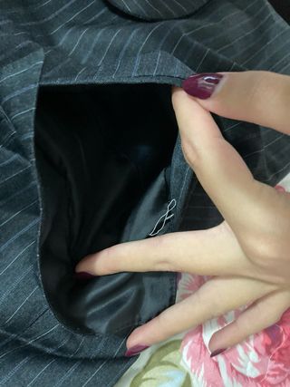 Completo uomo grigio gessato