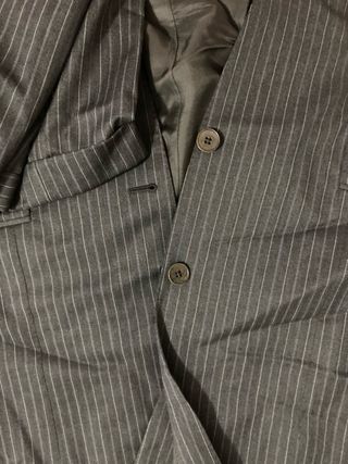 Completo uomo grigio gessato