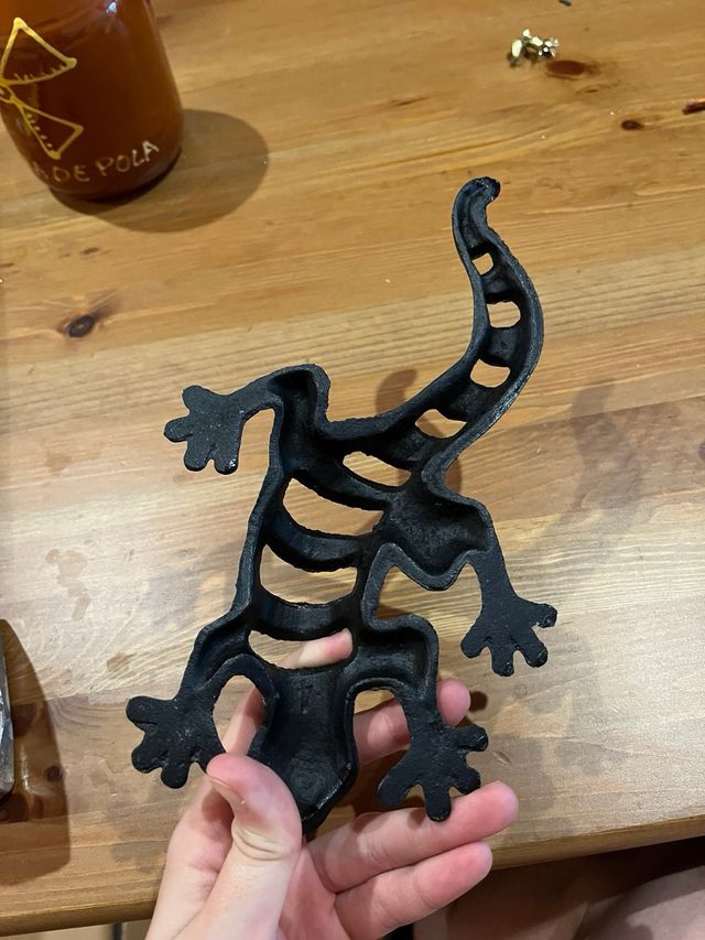 Decoración de salamandra negra